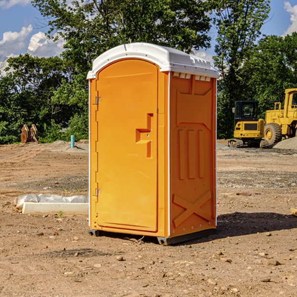 how often are the porta potties cleaned and serviced during a rental period in Gonzales